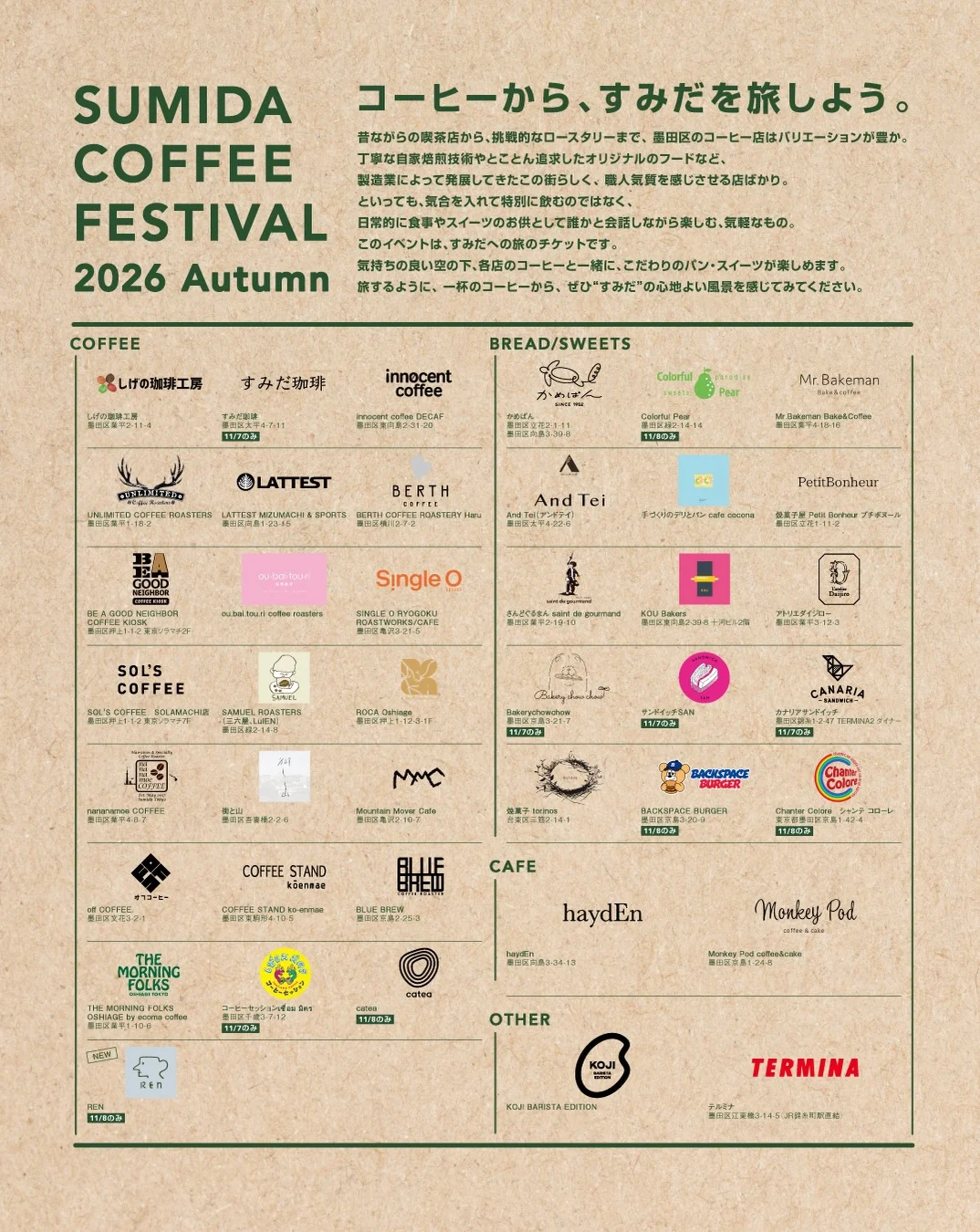 Sumida Coffee Festival 2026 Autumn - 画像 2